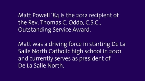 Thumbnail for entry Matt Powell Alumni Awards Slideshow