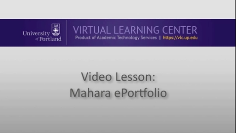 Thumbnail for entry Mahara ePortfolio: Building an ePortfolio Page pt 2