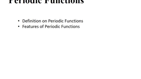 Thumbnail for entry 7.1 Periodic Functions
