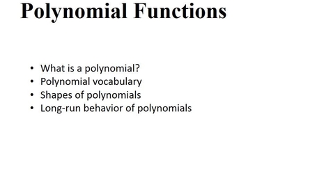 Thumbnail for entry 11.2 Polynomials