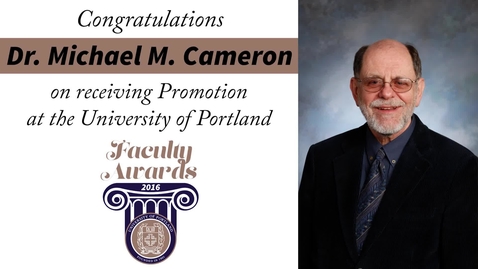 Thumbnail for Dr. Michael M. Cameron.mp4