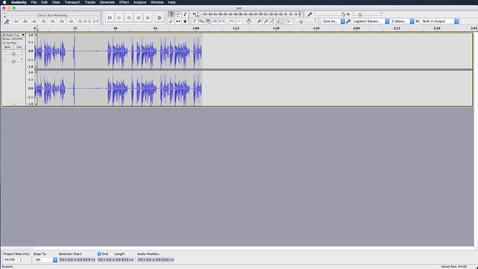 Thumbnail for Audacity on Mac - Controls &amp; Basic Editing