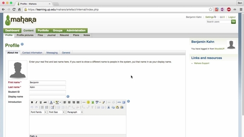 Thumbnail for Adding Your Content to Mahara