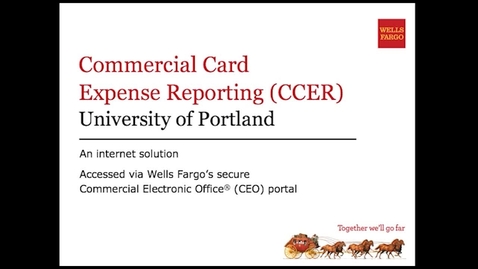 Thumbnail for PCard Training Video 1 - Profile Set Up