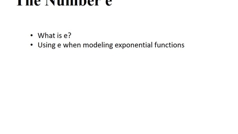 Thumbnail for 3.3 The Number e
