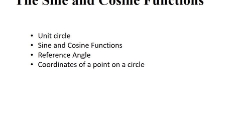 Thumbnail for 7.2 Sine and Cosine
