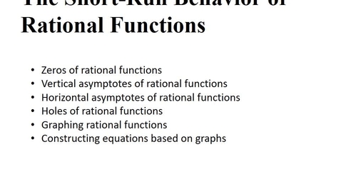 Thumbnail for entry Key Features of Rational Functions