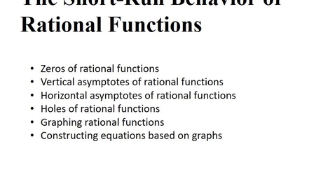Thumbnail for Key Features of Rational Functions
