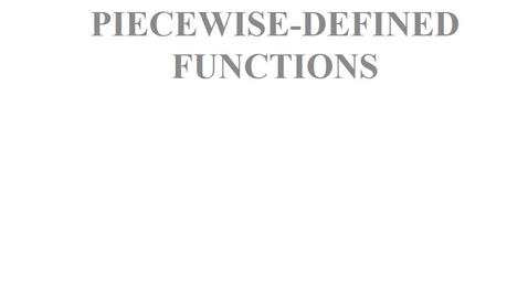 Thumbnail for entry 2.3 Piecewise Functions