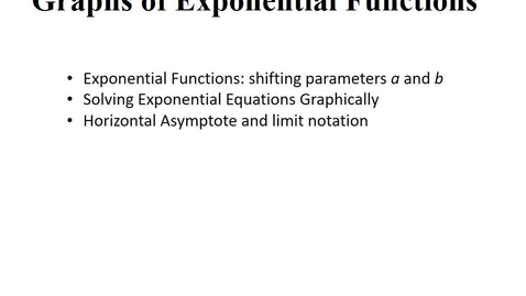 Thumbnail for entry 4.3 Exponental Graphs