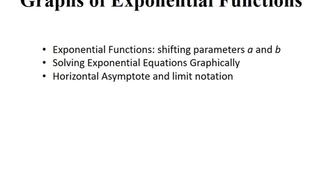 Thumbnail for 4.3 Exponental Graphs