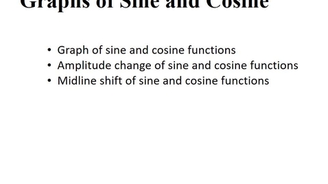 Thumbnail for 7.4 Graphs of Sine and Cosine