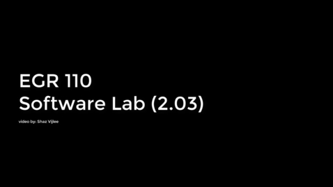 Thumbnail for entry EGR 110 - Lab 2.03