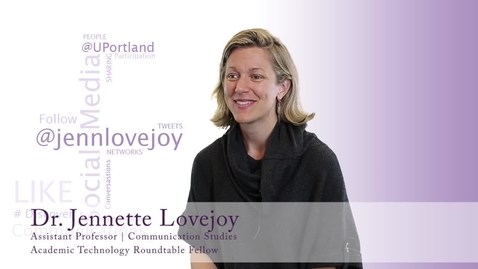 Thumbnail for entry ATR Fellow Dr. Jennette Lovejoy - Assistant Professor in Communication Studies