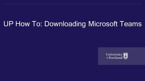 Thumbnail for entry Downloading Microsoft Teams