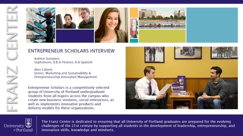 Thumbnail for Entrepreneur Scholars Interview - Alex Calvert