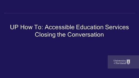 Thumbnail for Closing the Conversation