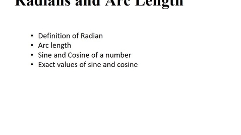 Thumbnail for 7.3 Radians and Arc Length