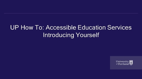 Thumbnail for entry Introducing Yourself to Faculty