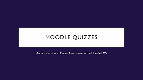 Thumbnail for Moodle Quiz 1/1: Introduction