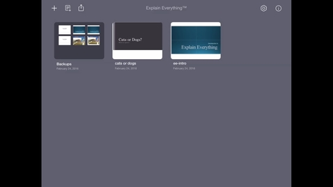 Thumbnail for entry Create a Presentation in Explain Everything (iPad)