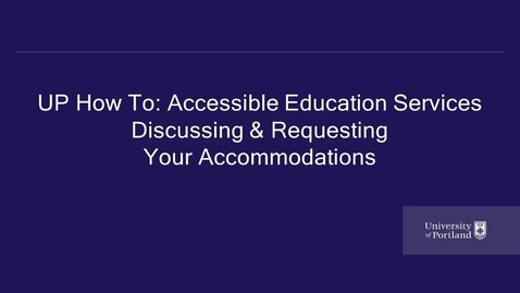 Thumbnail for entry Discussing &amp; Requesting Accommodations