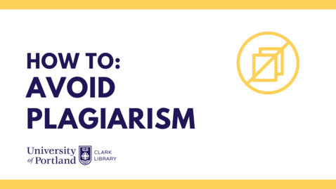 Thumbnail for How to: Avoid Plagiarism