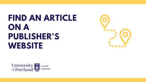 Thumbnail for How to Find an Article on a Publisher's Website