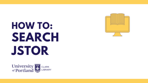 Thumbnail for How to Search JSTOR (2023)