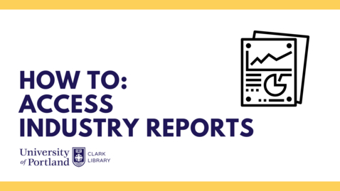 Thumbnail for entry How to: Access Industry Reports