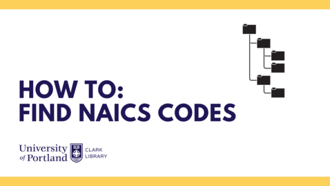Thumbnail for entry How to: Find NAICS Codes (older)
