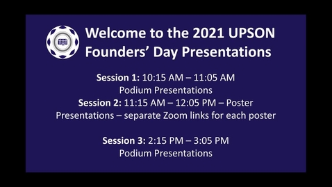 Thumbnail for UPSON Founders' Day 2021: Session 3