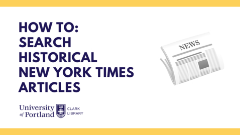 Thumbnail for Searching Historical New York Times Articles