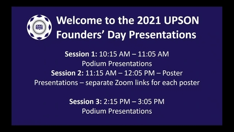 Thumbnail for UPSON Founders' Day 2021: Session 1