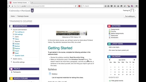 Thumbnail for How to See a Student's View of Your Moodle Course