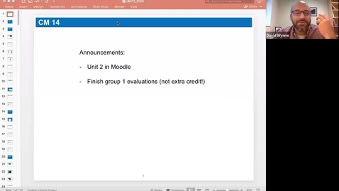 Thumbnail for CM14 - Section B - class meetings