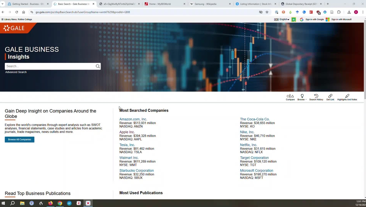 Researching International Public Companies (Business Insights)