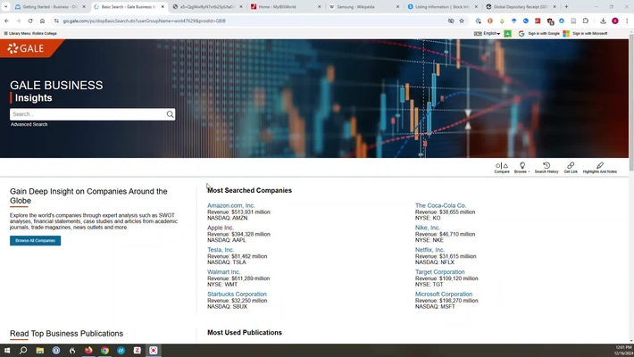 Researching International Public Companies (Business Insights)