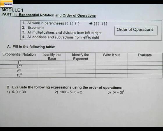 Module 1, Part III
