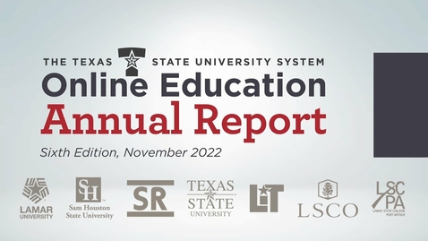 Thumbnail for 2022 TSUS Online Education Annual Report