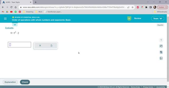 Mat110 Tad Order Of Operations With Whole Numbers And Exponents: Basic 