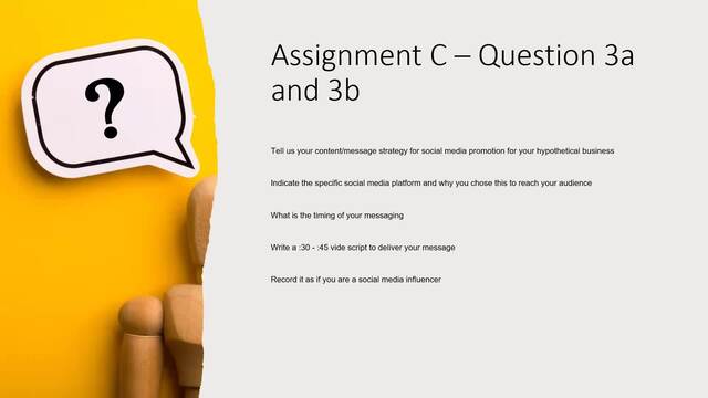 MKT500 Assignment C Questions 3a and 3b