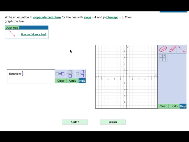 Writing an equation and graphing a line given its slope and y-intercept.mp4