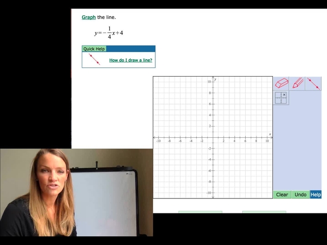 Graphing A Line Given Its Equation In Slope Intercept Form Fractional Slopemp4 3966