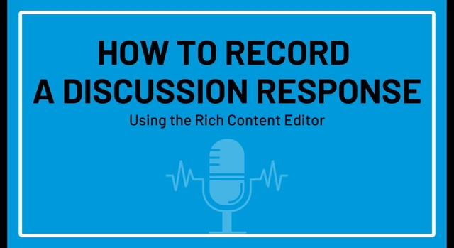 How To Record A Discussion Response