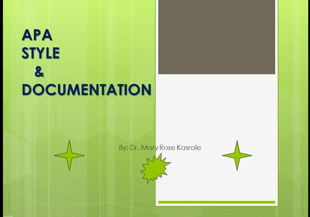APA Style and Documentation
