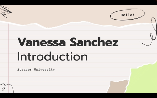 Vanessa Sanchez Introduction