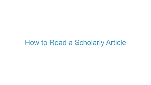 How To Read A Scholarly Article (5 Min)