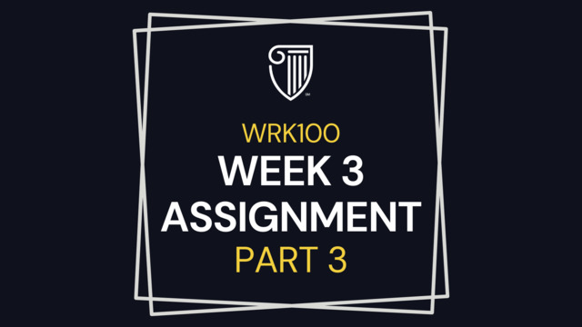 Week 3 Assignment Help - Part 3