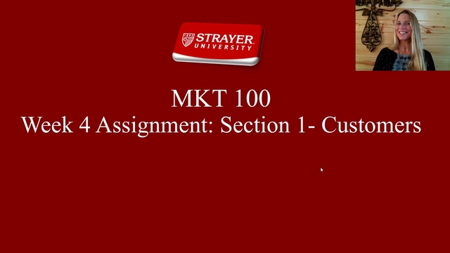 mkt 100 week 4 assignment 1